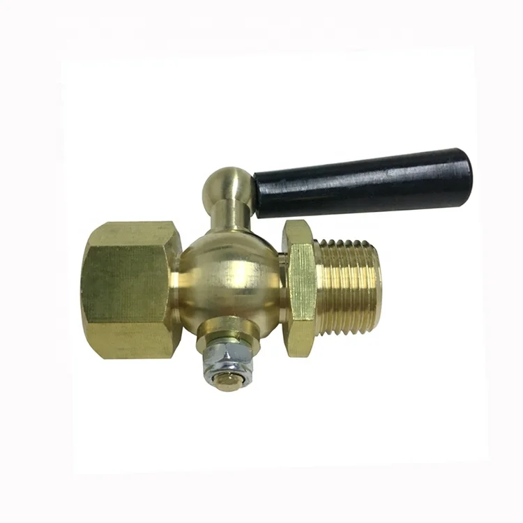 1/4 3/8 1/2 G BSPT NPT Hex Shoulder Brass Pressure Gauge Cock