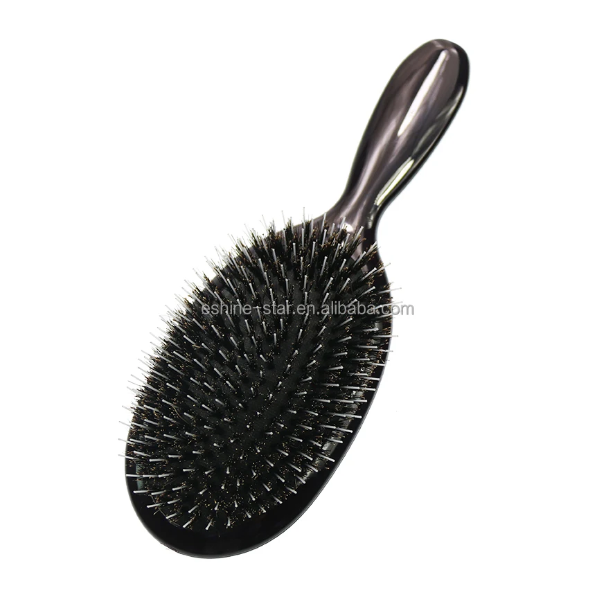 Salon Detangling Style Thermal Heat Hair Brush Ionic Extension Hair Drying Custom Massage Paddle Boar Bristle Hair Brush