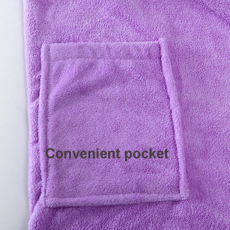 Wholesale bathroom towel bath robe spa hotel Coral fleece bath adult shower towel bath robes for women