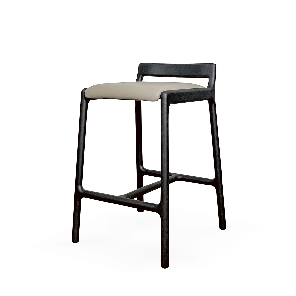 Modern luxury Kitchen Bar Modern Design Wooden counter high Bar Stool High Chair Stool black color bar stools for kitchen