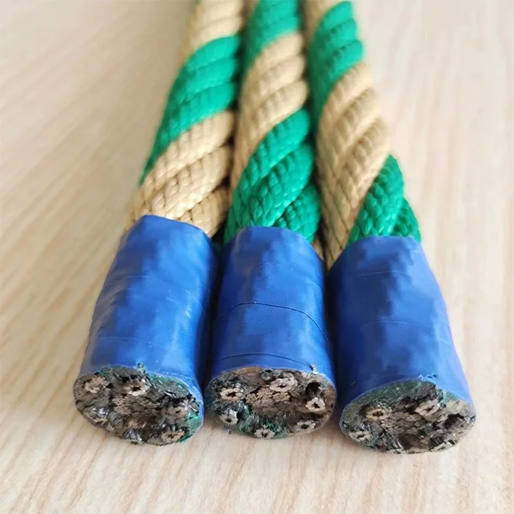 Playground 6 Strand Reinforced Steel  Wire Rope PP combination Rope 16mm
