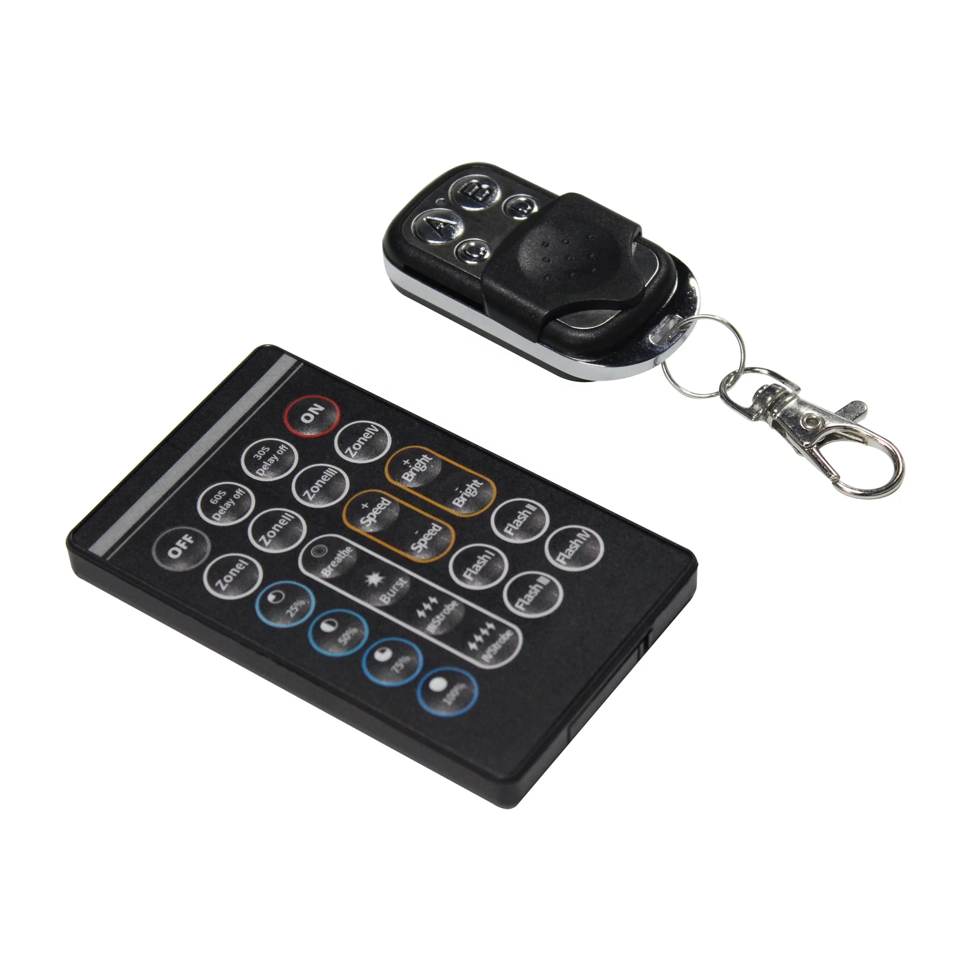 Wireless Dual Remote single color 4 key 24key wheel light Remote Controller Kit for rock light