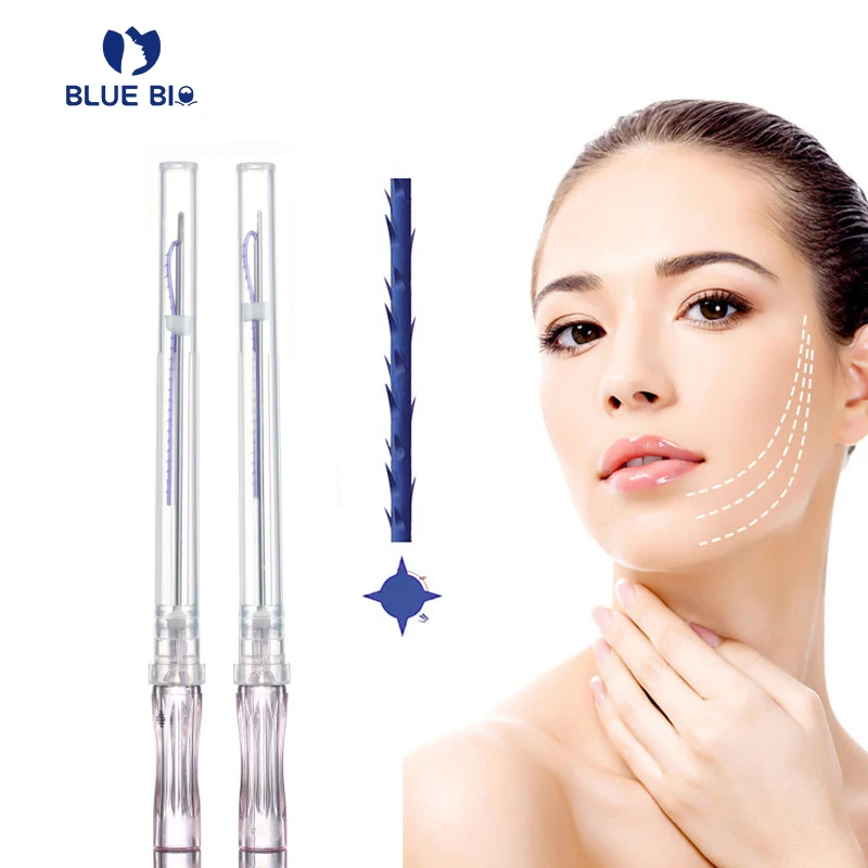 blue bio manufacturer skin care face nose lifting 3d 4d meso cog face lifting thread