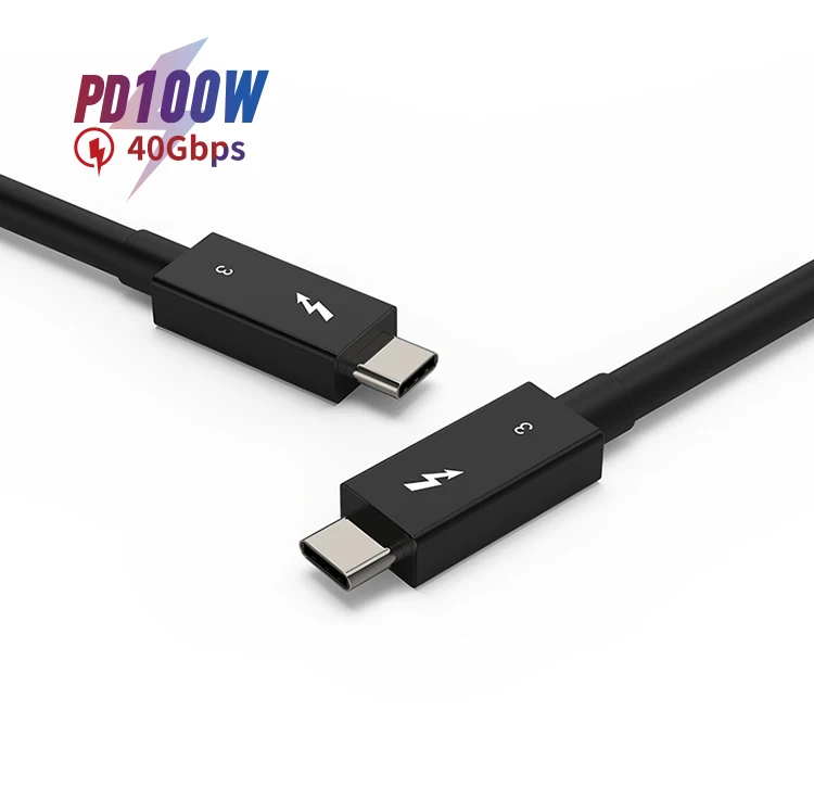 Dataroad Custom 2M TPE 40Gbps 20V 5A 100W 4K 5K USB C thunderbolt 3 optical  displayport cable For Macbook