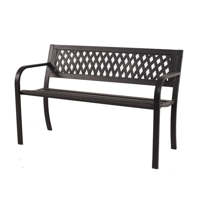 Outdoor Furniture Garden Beaches Park Mental Double Seat Bench Patio Beaches