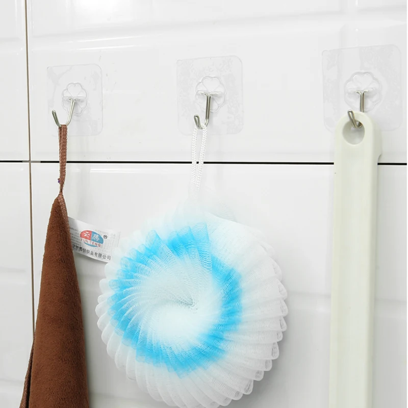 Wholesale Bathroom Wall Mounted PVC Hanger Hook Transparent Self Adhesive Hooks