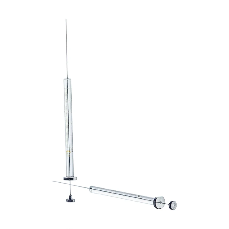 Lab Gas liquid Phase chromatographic chromatography glass pointed cuspidal cuspate Head sample microsyringe microinjector