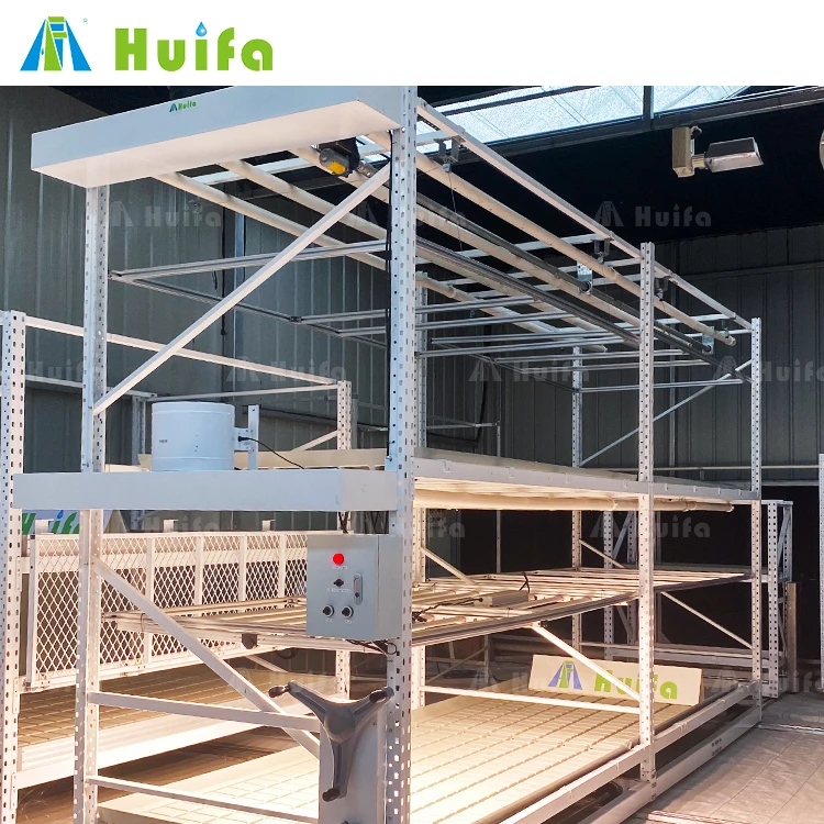 Indoor Growing Mushroom Rack Mobile Vertical Farming Rack Grow Facilities System