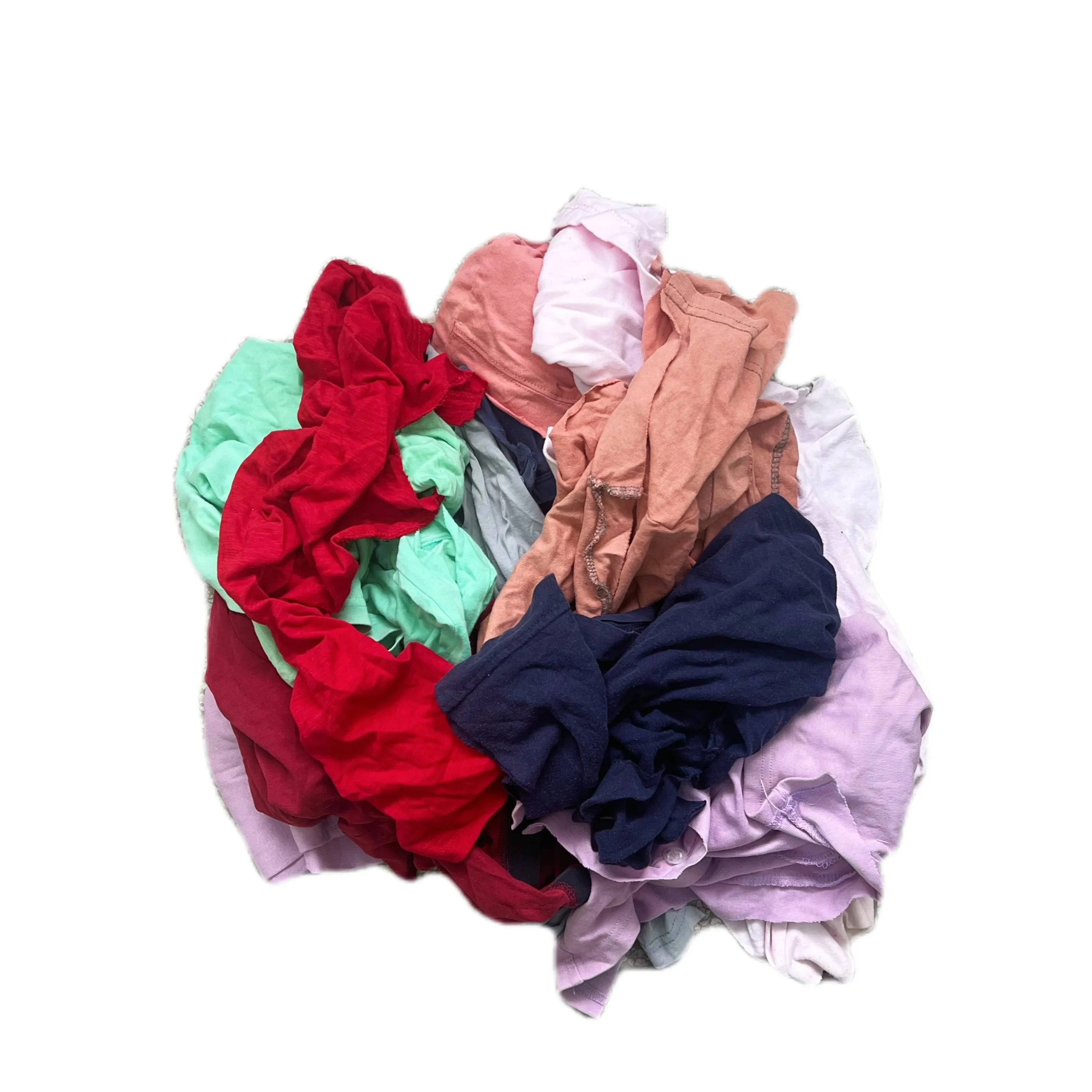 Industrial Cotton Rags Textile Waste Dark Colored T-shirt 100% Cotton Rags for Cleaning