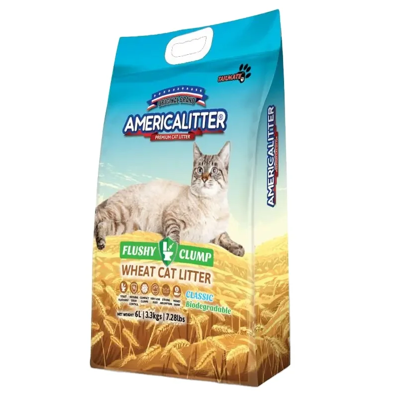 2024 Factory Direct High Quality Plant Cat Litter Wheat 100% Natural Cat Sand