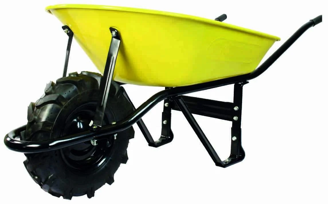 Truper model Wheelbarrow 5.5ft (80 Liters), with puncture-proof polyurethane wheel