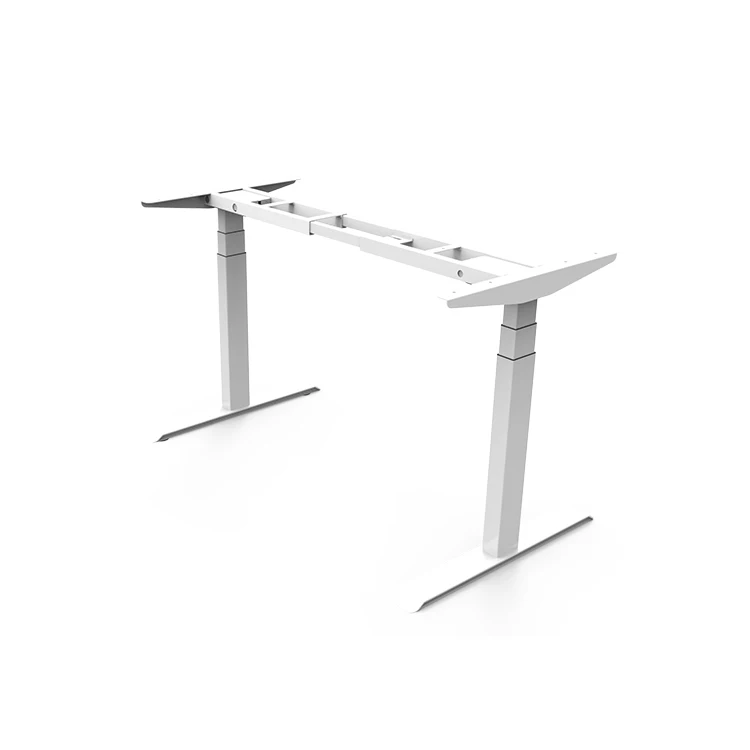 Three sections electric height adjustable listing legs sit and double motor stand up adjustable desk