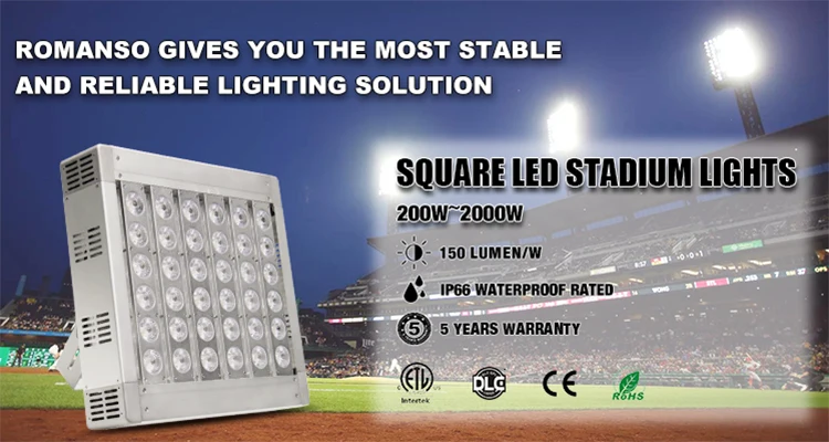  LED Stadium Outdoor Field Lights DLC ETL 400 Watt 500W 600W 700W 800W 900W 1000 Flood Light