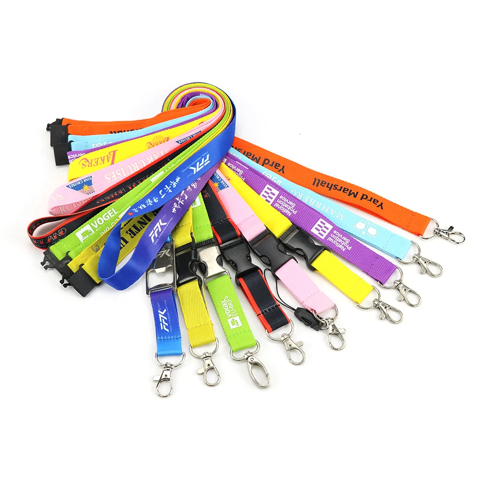Oem & Odm Breakaway Printing Polyester Sublimation Keychain Lanyards Plain Aviation Lanyard Airbus