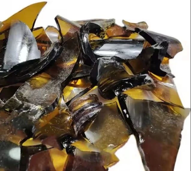 High Quality Amber Coffee Brown Bottle Glass Sheet Chunk Glass Cullet