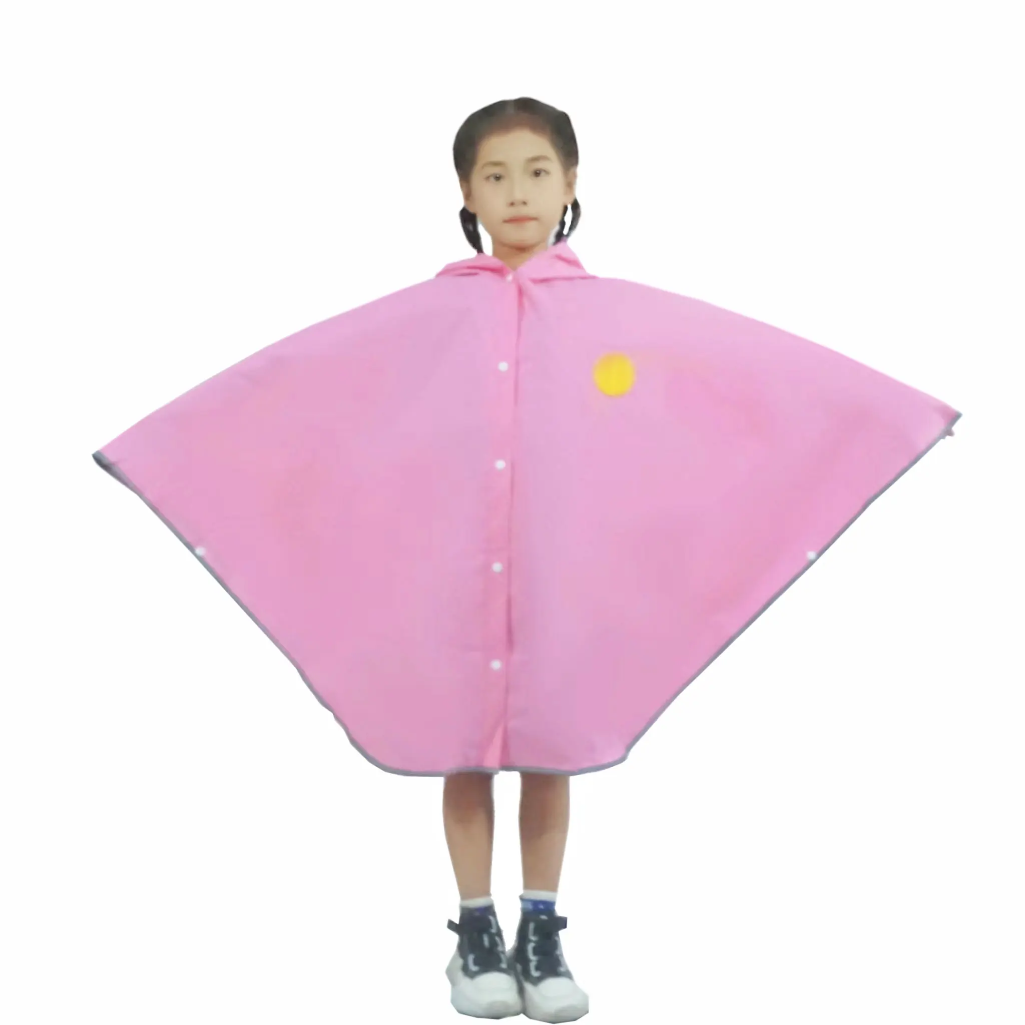 Casual monochrome waterproof raincoat EVA PVC poncho for children rainwear