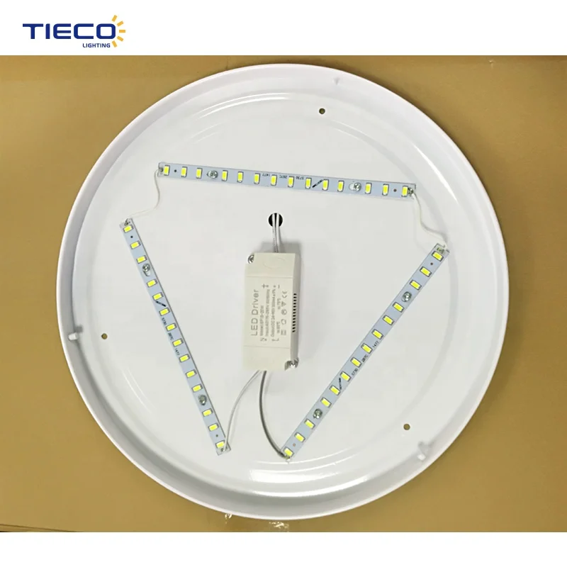 Высококачественные круглые современные светодиодные потолочные светильники из ПВХ 36 Вт 480 мм большого размера для гостиной