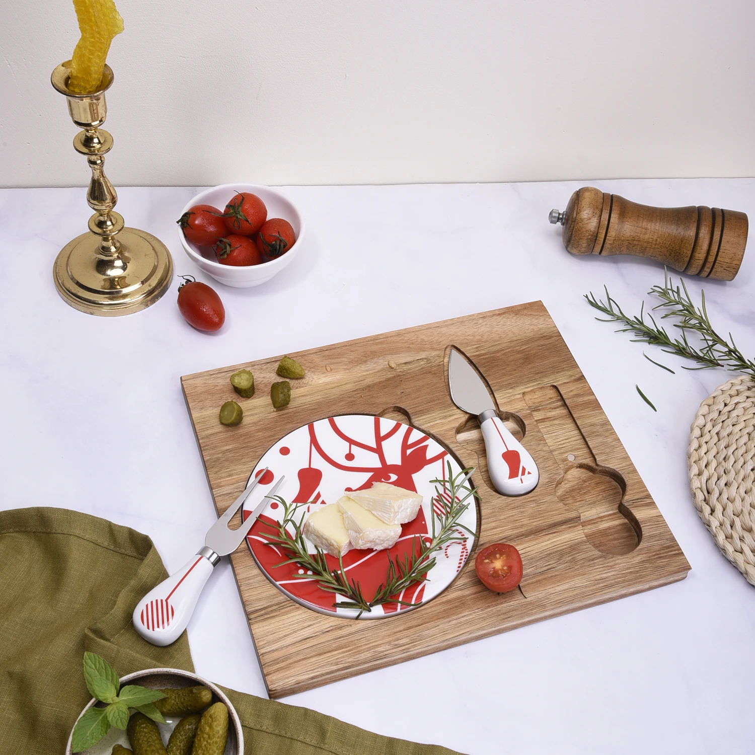 Accept custom Chinese ancient marble cheese board custom cheese board mini cheese board