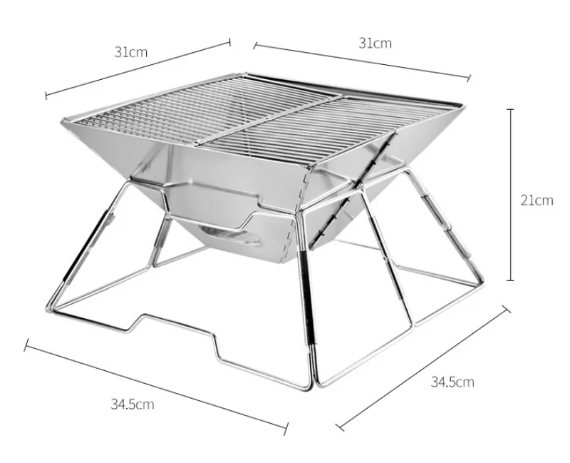  Portable Convenient Garden Used Barrel Charcoal BBQ