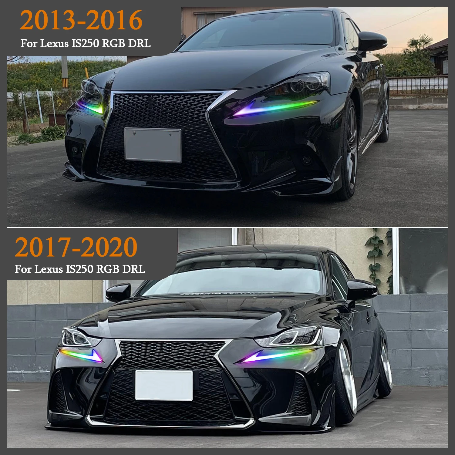 HCMOTIONZ Factory Streamer Day Running Lights 2017 2018 2019 2020 Car Lamps Assembly IS250 IS350 F RGB DRL for Lexus