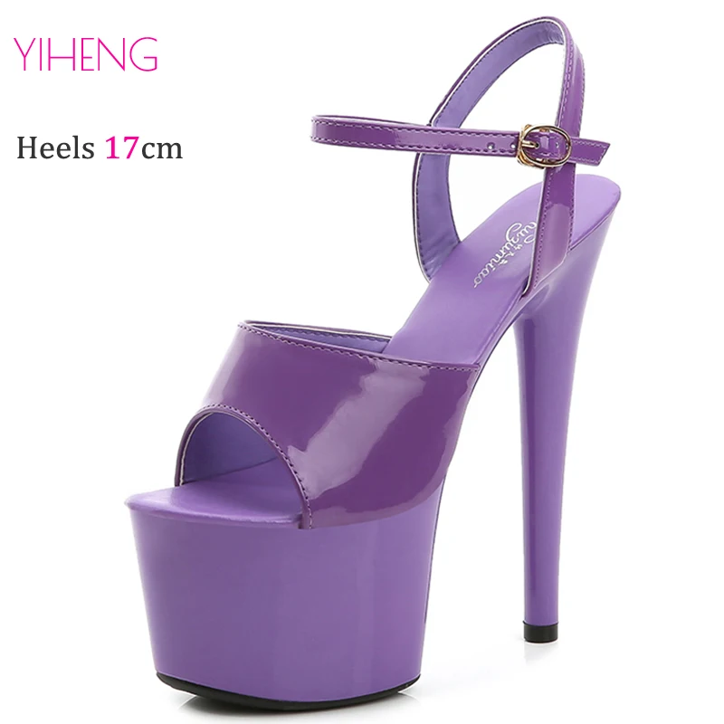 New Red Pole Dance Shoes Women 17 CM Sexy Stripper High Heels Show Sandals Party Club Platform High-heeled Wedding Shoes