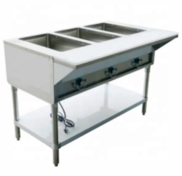 Shineho HN-3-120 Professional  Commercial Grade Durable Stainless steel electric hot food steam table With ETL Certificate