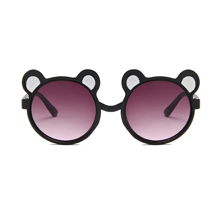 DOISYER Wholesale cheap PC children cute sun glasses round cat ear girly kids sunglasses 2020