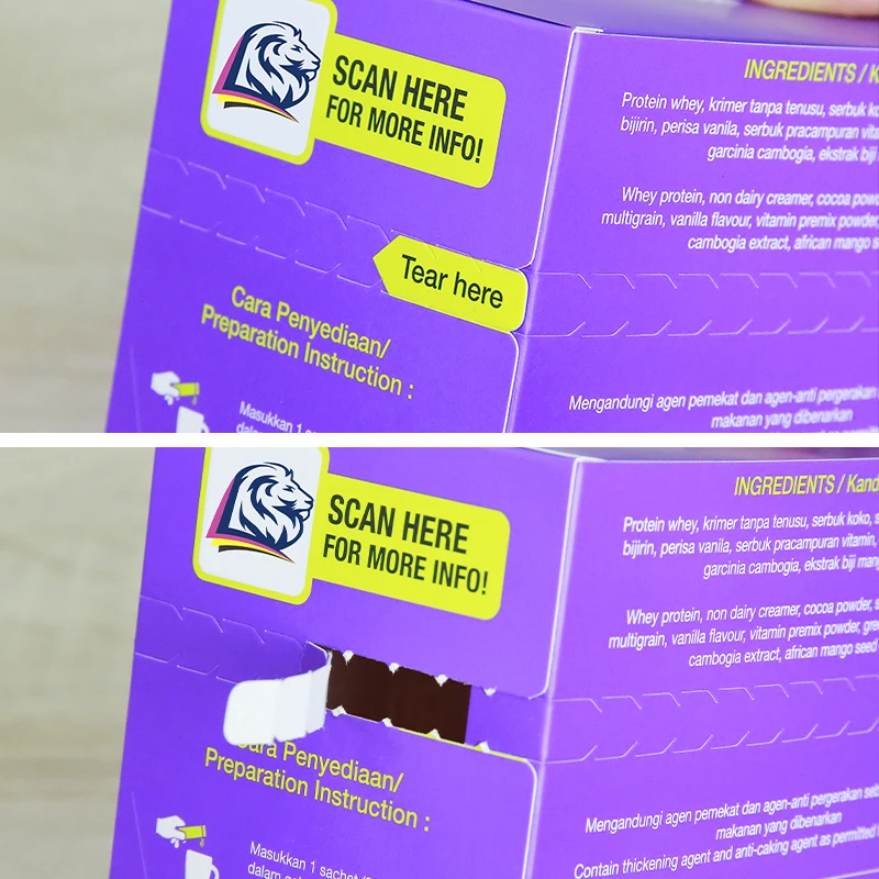 Zhengxiong Pink Tear Strip Boxes Box Packaging Tear Strip Printed Packaging Box