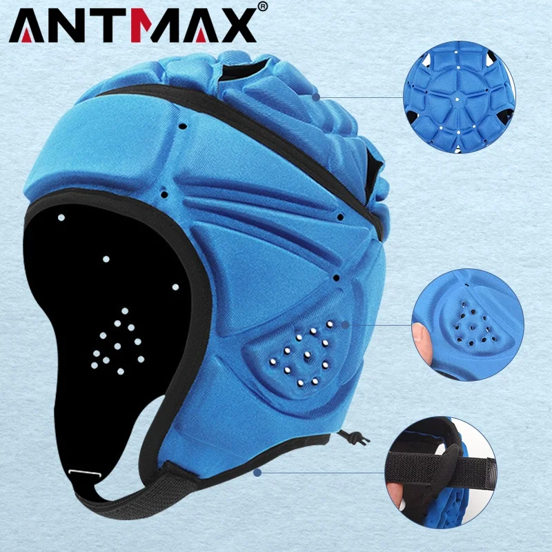 ANTMAX дышащая мягкая оболочка для защиты головы флаг футбольная шляпа взрослых мягкий шлем регби с эластичной регулируемой пряжкой
