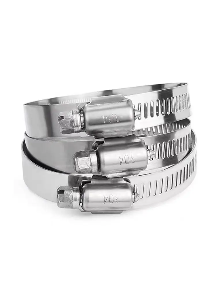 304 Stainless Steel Pipe Clamp Ring Durable and Corrosion Resistant Hand Screw for Water Pipe Gas Burner Waterproof Washers