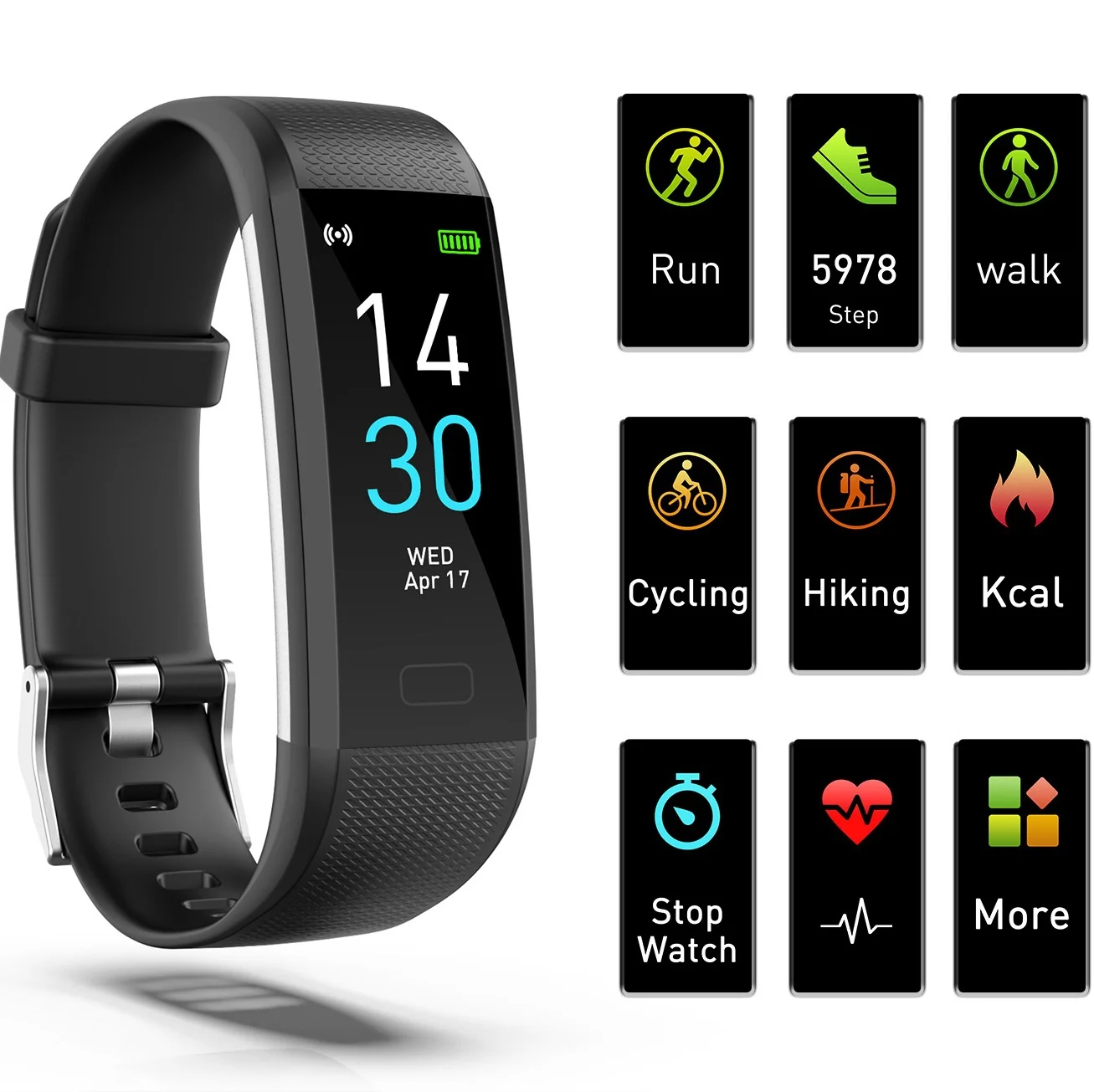 S5 2.0 Ip68 Touch Screen Wearfit Heartbeat Fitness Tracker Watch Rohs Fc Ce Couple Wristband Smart Watch Bracelet Smart Bracelet