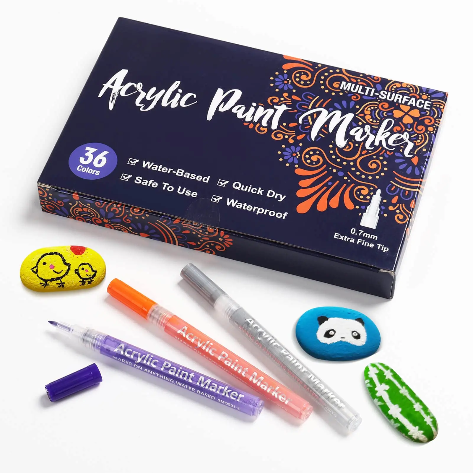 Colors Paint Art Marker Dual Tip Double Ended Permanent Waterproof Marker Set Fabric Markers