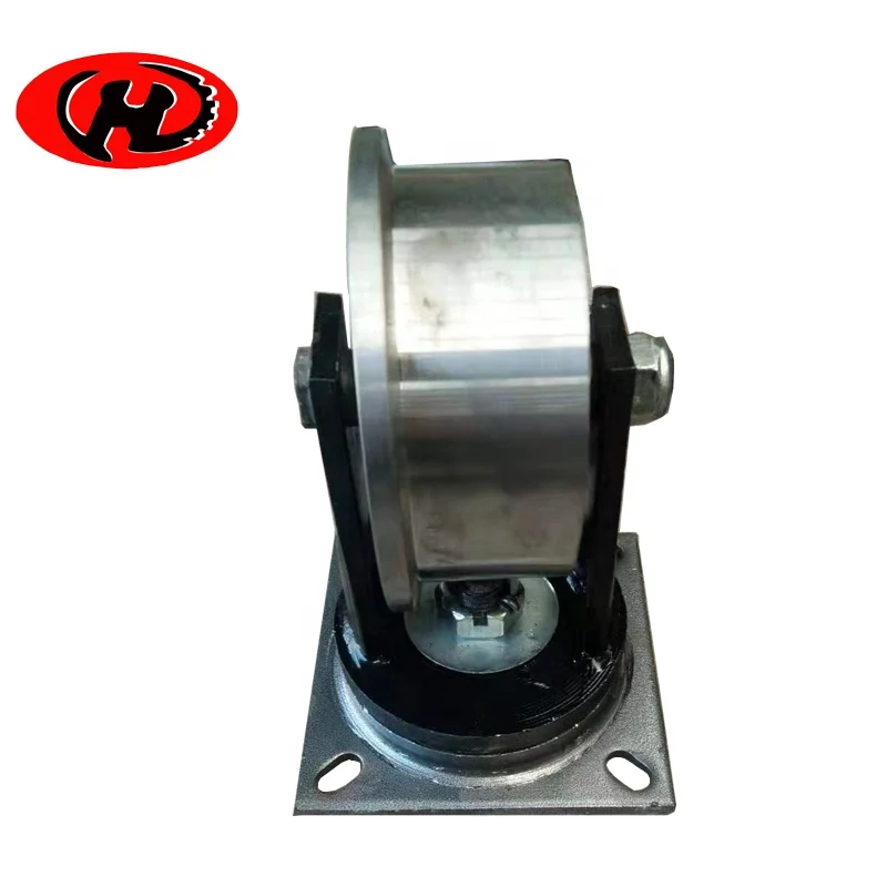 OEM heavy loading T-shape steel  track roller wheel  single flange track roller wheels