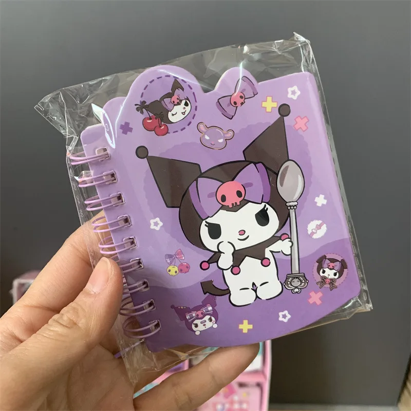 DHF599  Wholesale kawaii spiral high appearance portable special shape small cartoon notebook Kuromi Melody notebook stationery