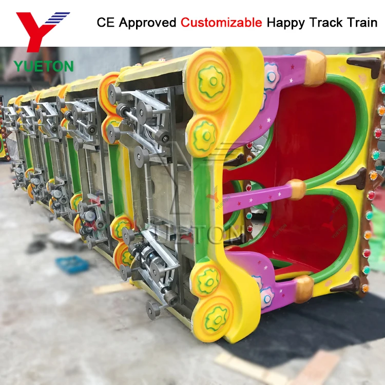 Cheap Price Amusement Park Rides Attraction Carnival Game Theme 14 Seats Manege Kids Ride Electric Fun Train With Track For Sale