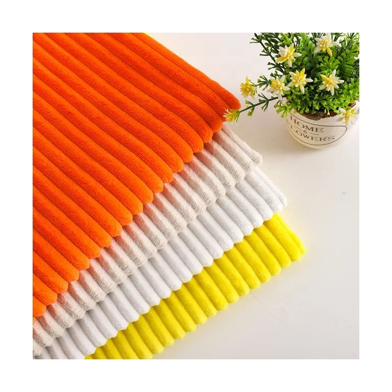 Striped 100% Polyester Coral Velvet 280gsm Anti-Static Lining Outdoor Garments Cars Luggage Sleepwear Dresses Featuring Girls