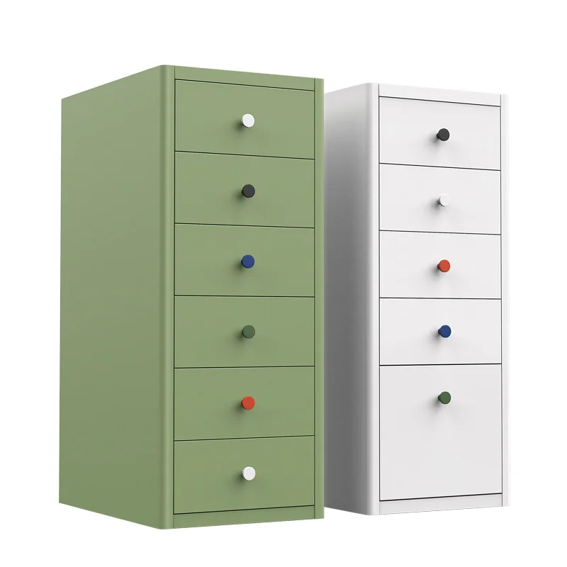 Modern 6-Drawer Steel Cabinet with Locking Device Metal Chest of Drawers for Home Office School Supermarket Use