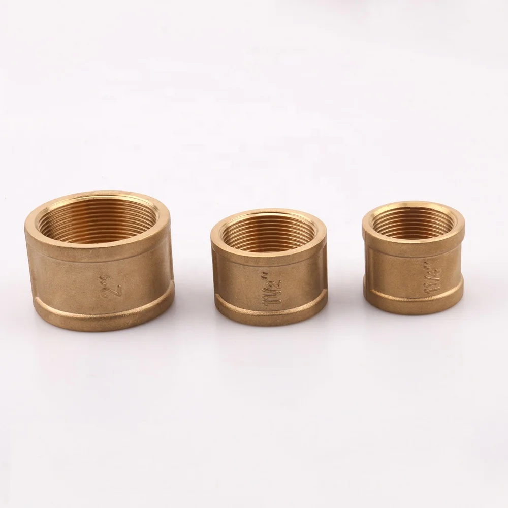 BSPT female brass union thread fittings round sleeve for water pump component