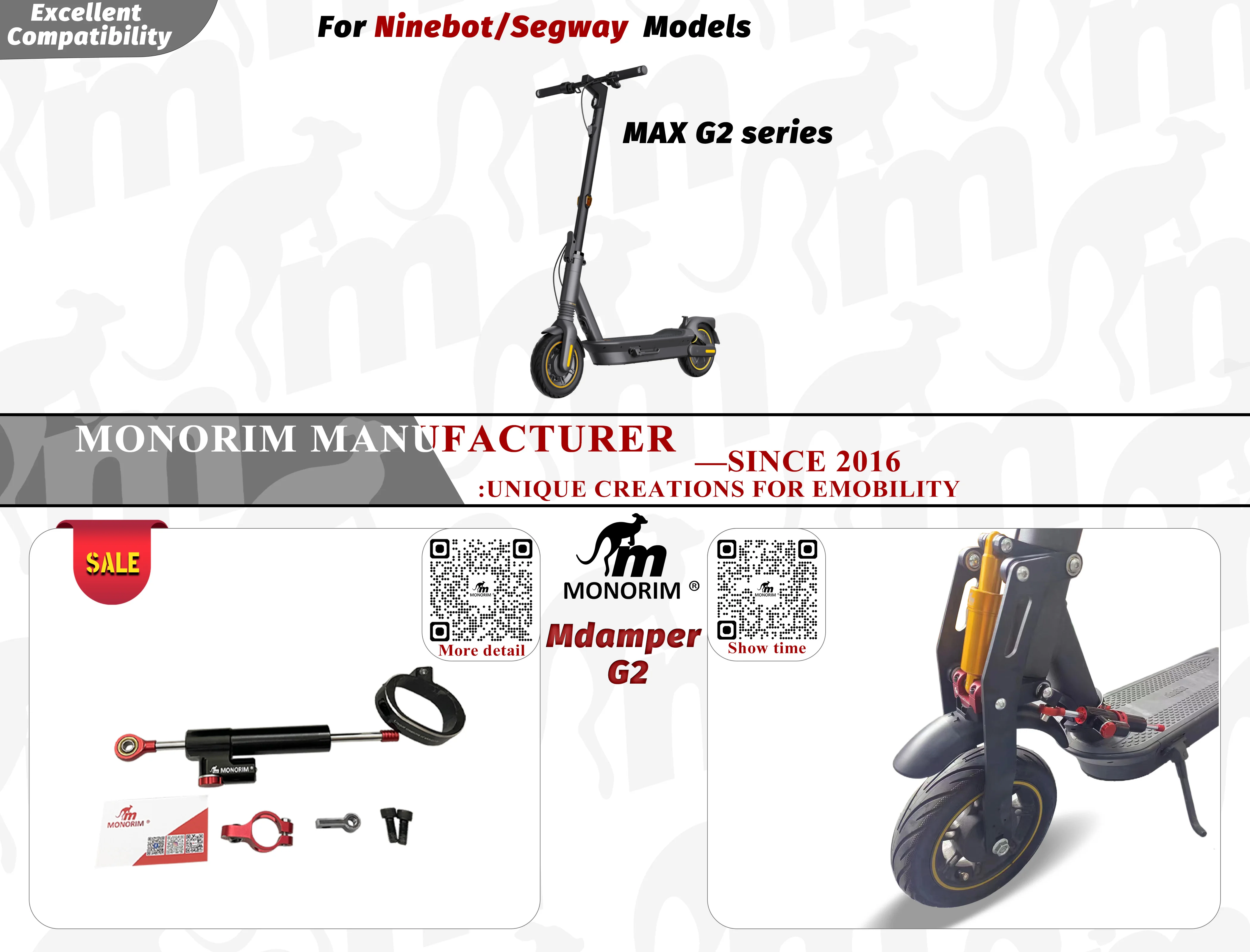 Monorim Mdamper-G2 for Segway MaxG2 series damper steering High-speed Stabilizer