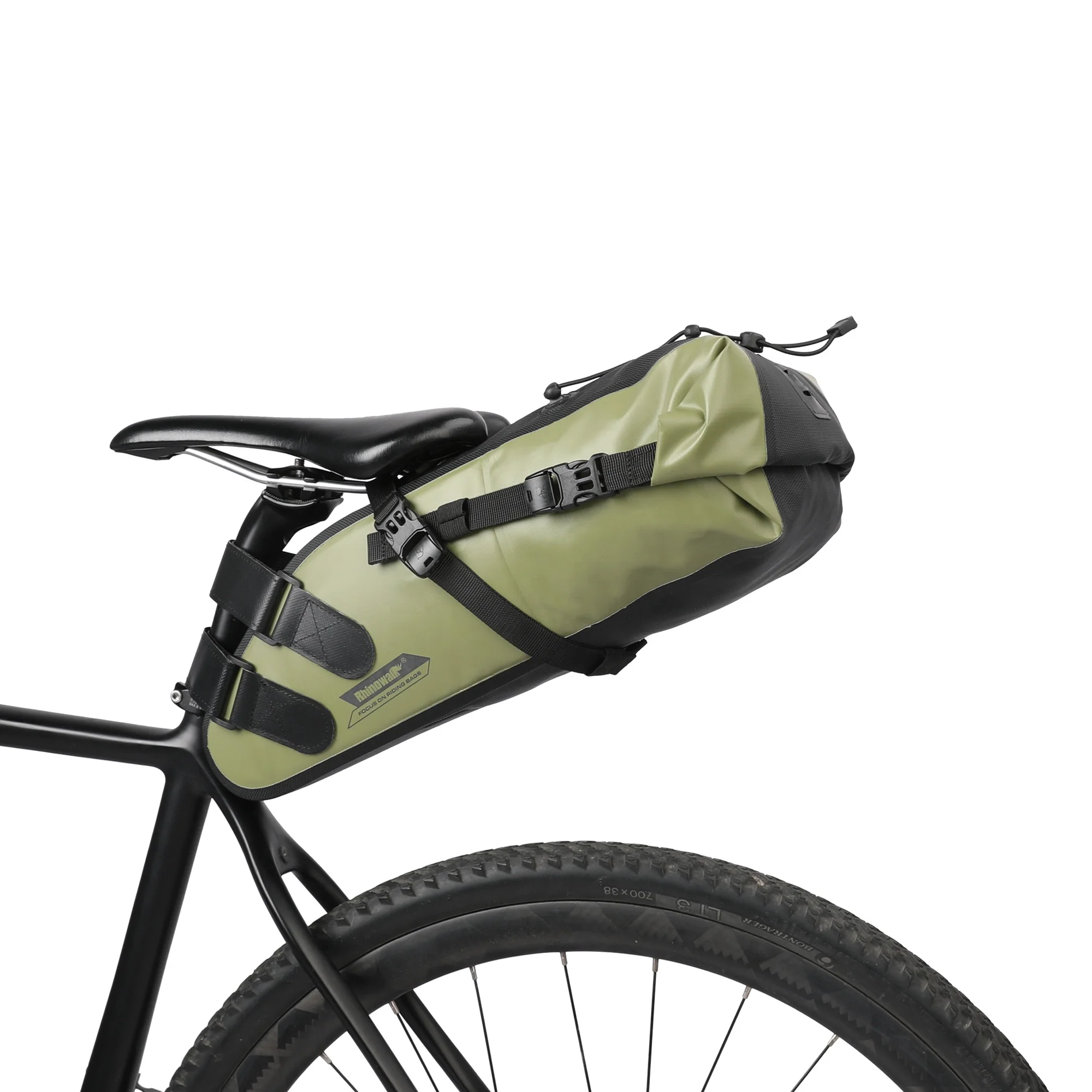 Rhinowalk 2022 New Custom 10Liter Waterproof Saddle Bag Bike Seat Tail Bag for Gravel Bikes, Road Mountain Bikes