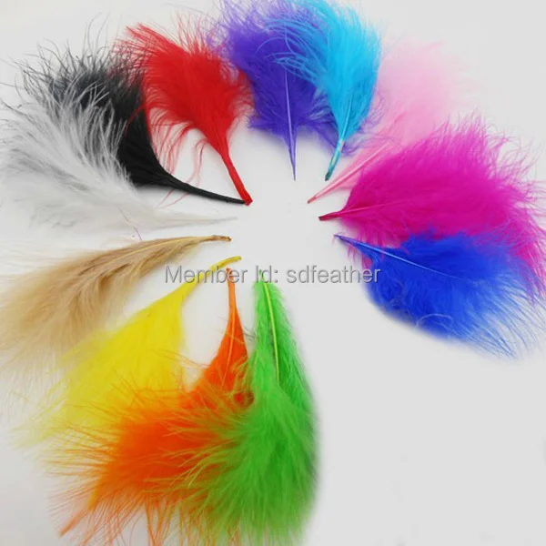 144 colors 4-6' customized dyed turkey marabou feathers  loose feather for dress skirt cloth decor earring  DIY fly fishing