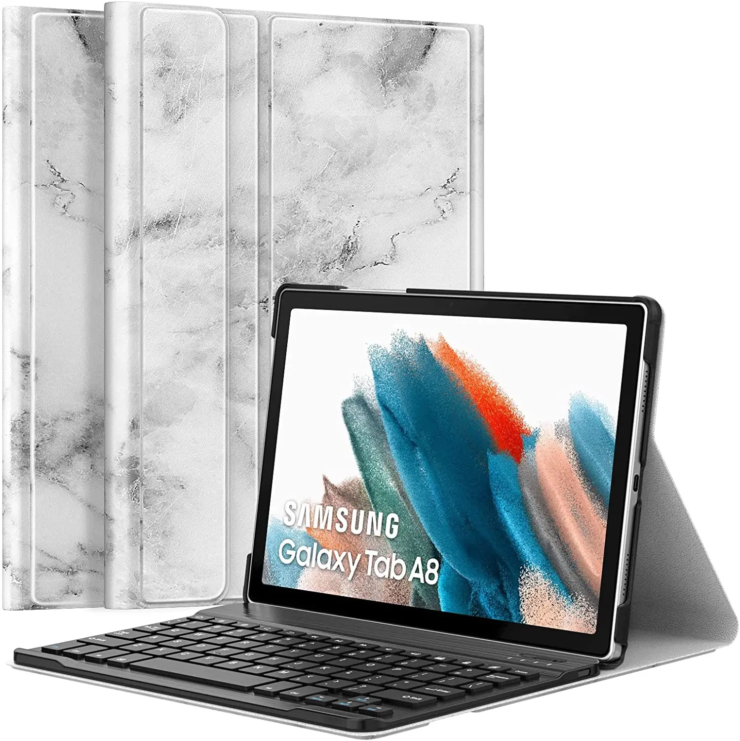 Чехол для планшета MoKo Wake из ПУ со съемной Bluetooth клавиатурой, подходит для Samsung Galaxy Tab A8 10,5 дюйма 2022