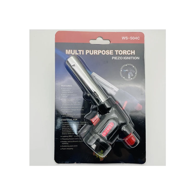 Camping Mini Gas Kitchen Butane Torch Lighter Adjustable Flamess Heat Gun Uk