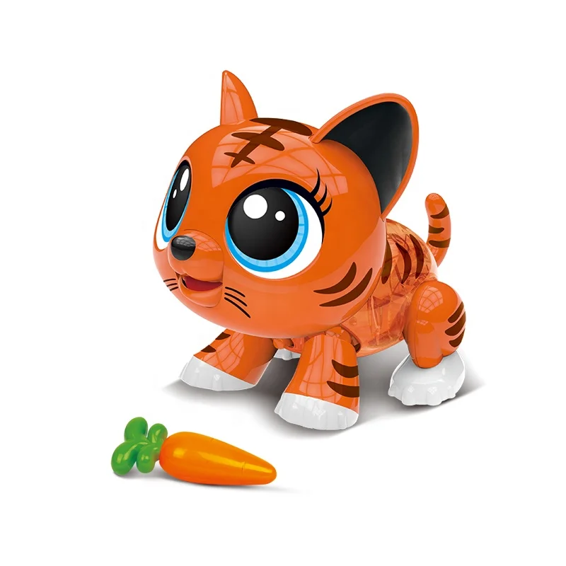 HUADA 2023 Interesting Inductive Function Cat Tiger Toy Plastic Animal Toys for Kids Playing