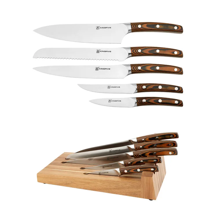 
KINGFIVE 6PCS Set Of Chef Kitchen knives/Durable Stainless Steel Kitchen Knife Set 