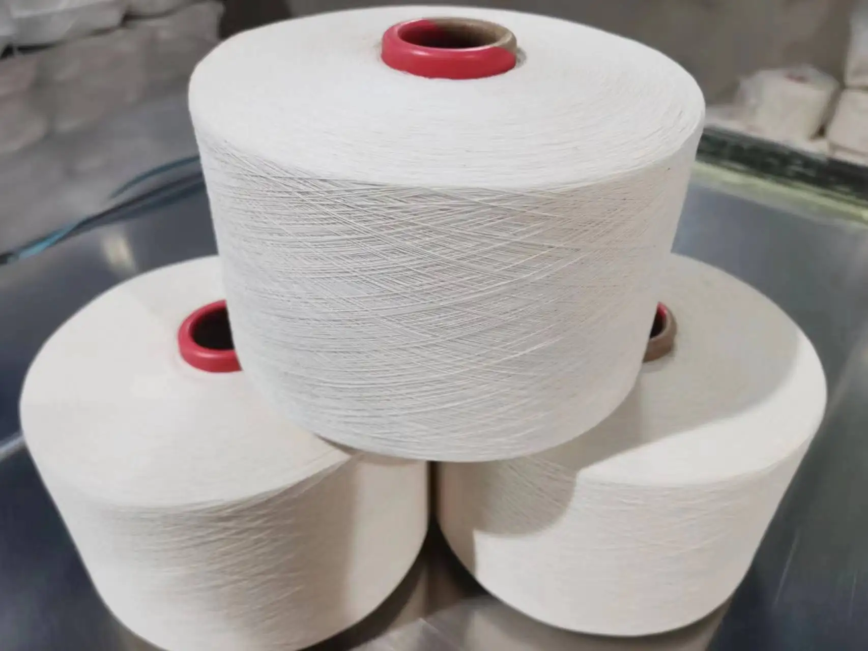 Compact Open End Ring Spun Weaving Knitting Yarn Price 21s-32s Pure 100% Combed Cotton Yarn