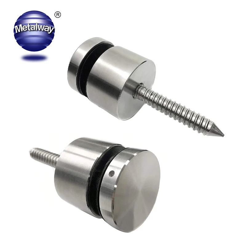 Direct Factory Stainless Steel Glass Balustrade Railing Design Black Adjustable Glass Standoff