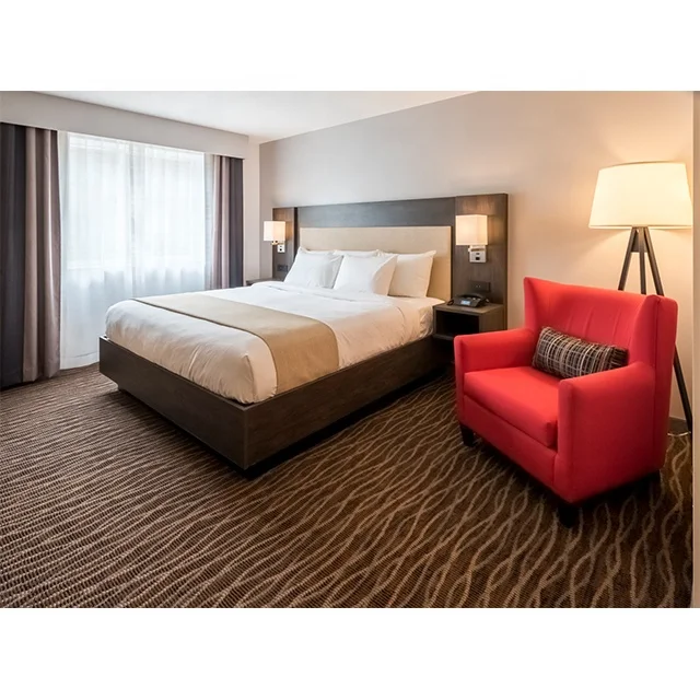2024 Modern Country Inn & Suites Hotel Bedroom Furniture With Wooden Hotel Furniture