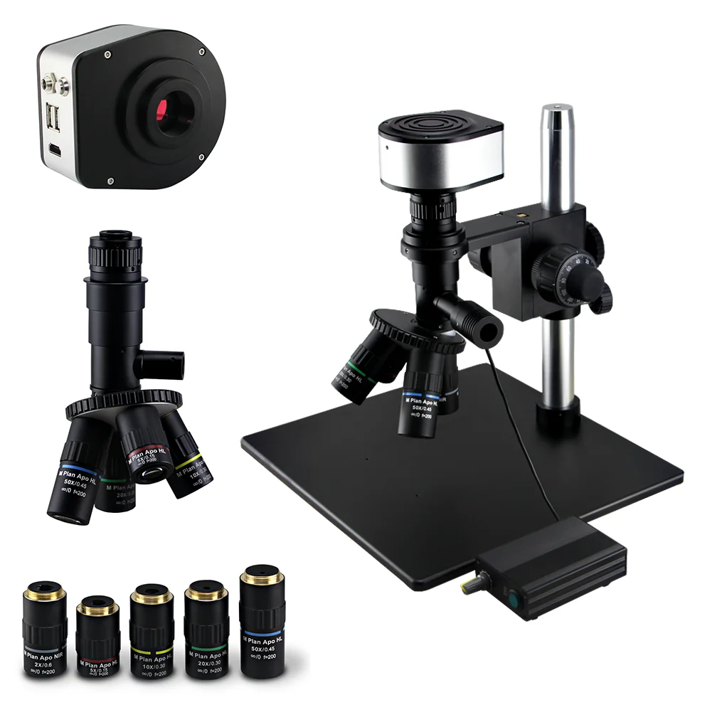 Semiconductor And PCB Inspection FM200CP-U High Power Digital Microscope With HD Industry Camera