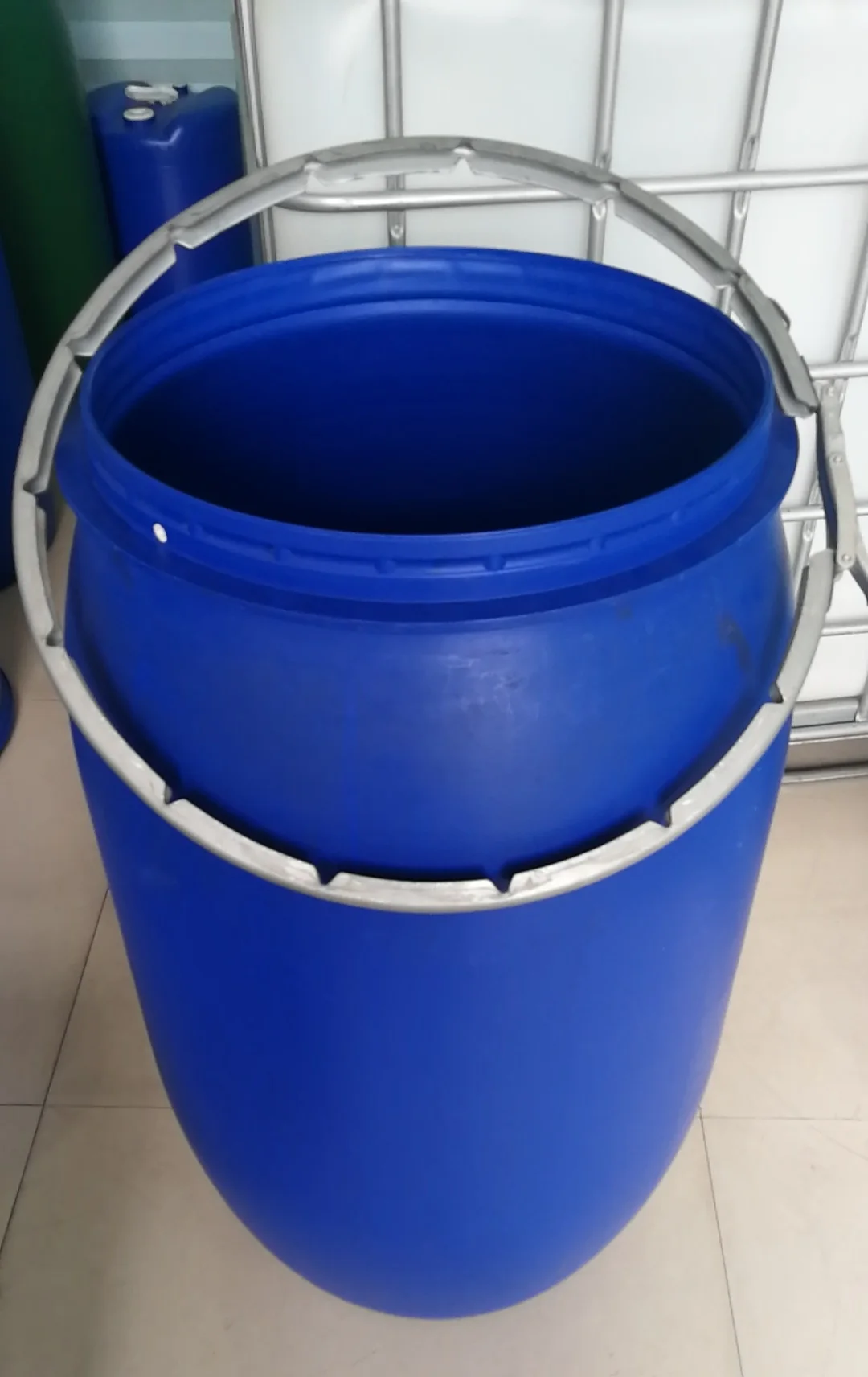 Empty Food Grade 220L 250kg Open Head Top Plastic Drum Barrel With Hoop For Sale Price